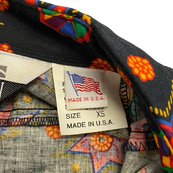 Rocky Mountain Clothing Button Down Shirt Black Red Star Print XS - Picture 7 of 10